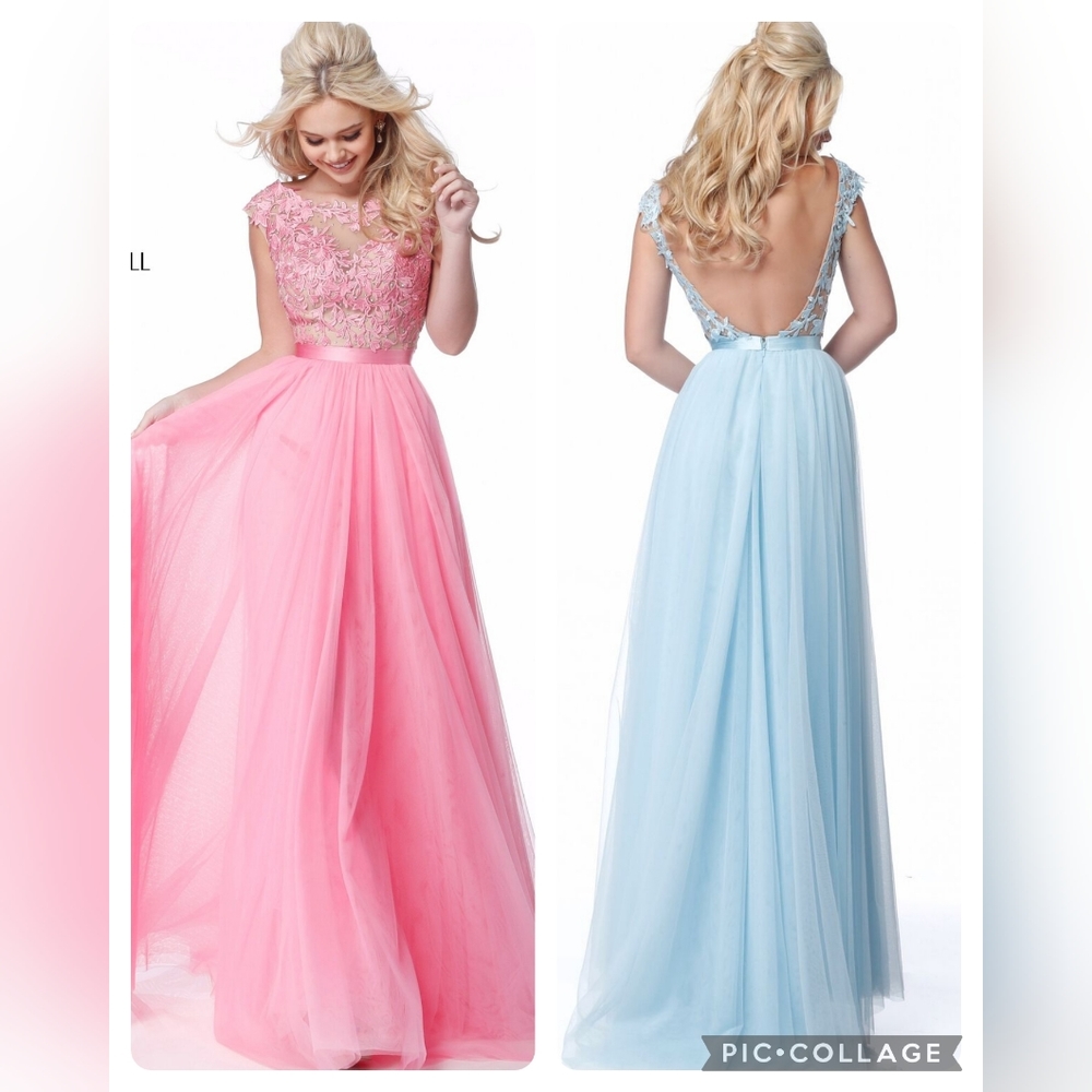 Sherri Hill Pink Lace Sequins Tulle Barbiecore Ball Gown Size 4